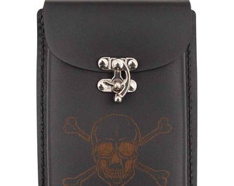 Leather Holder #DK7133 Pirate Leather Phone Holder