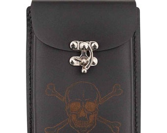 Pirate Leather Phone Holder - Leather Holder - #DK7133