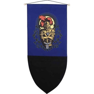 Chivalrous Knight Medieval Banner, Medieval Flag Banner, Wall Hanging Banner, Renaissance Fair Banners, Castle Decor