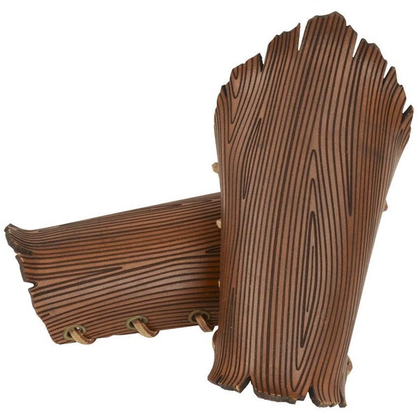 Childrens Woodland Warrior Arm Bracers - Leather Armour - Kid's Armour - #DK4106