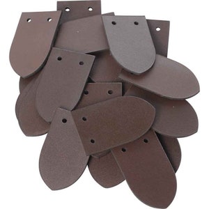 Set of 25 DIY Leather Scales - Brown 5-6 oz - #DK5600-2