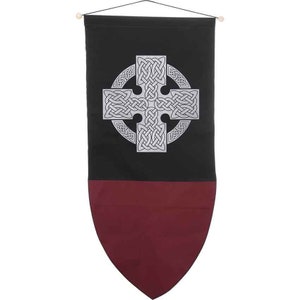 Celtic Cross Medieval Banner, Medieval Flag Banner, Wall Hanging Banner, Renaissance Fair Banners, Castle Decor