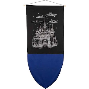 Medieval Castle Banner, Medieval Flag Banner, Wall Hanging Banner, Renaissance Fair Banners, Castle Decor