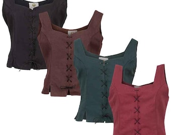 Cotton Renaissance Bodice, Renaissance Fair Bodice, Pirate Wench Bodice, Medieval Maiden Bodice, Renaissance Bodice, Women Medieval Clothing