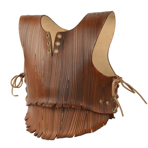 Childrens Woodland Warrior Body Armour - Leather Armour - Kid's Armour - #DK4003