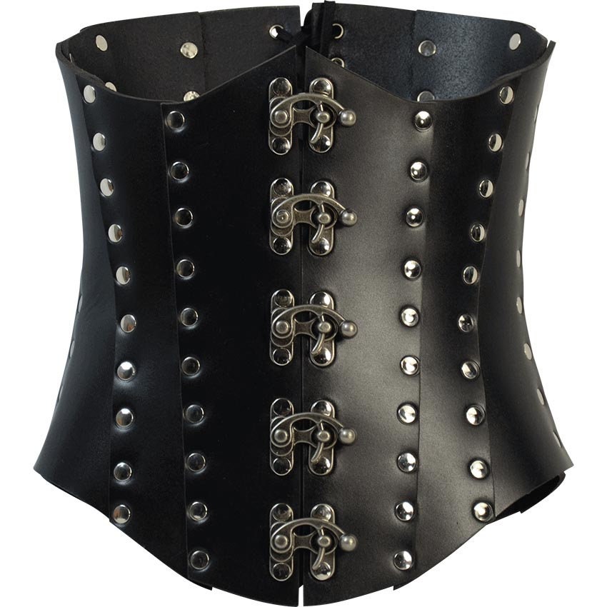Clasped Leather Steampunk Corset Hard Leather Corset DK7011 