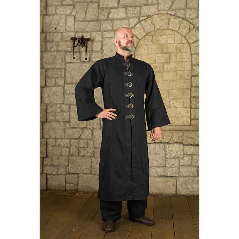 Oberon Medieval Robe, Wizard Robe, Cotton Canvas Mage Robe, Sorcerer ...