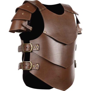 Knightly Leather Armour With Pauldrons Medieval Leather - Etsy