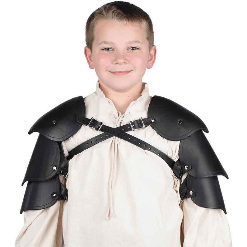 Kids Elven Pauldrons #DK5101-2 Pretend Play Childrens Leather Armour