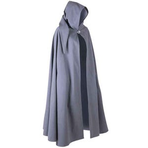 Cotton Canvas Cloak w/ Pointed Hood, Medieval Cloak, Hooded Cloak, Renaissance Fair Cloak, Medieval Cape, Gora Cloak, Unisex Medieval Cloak