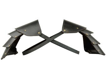 Knights Leather Spaulders - Leather Armour - #DK5111
