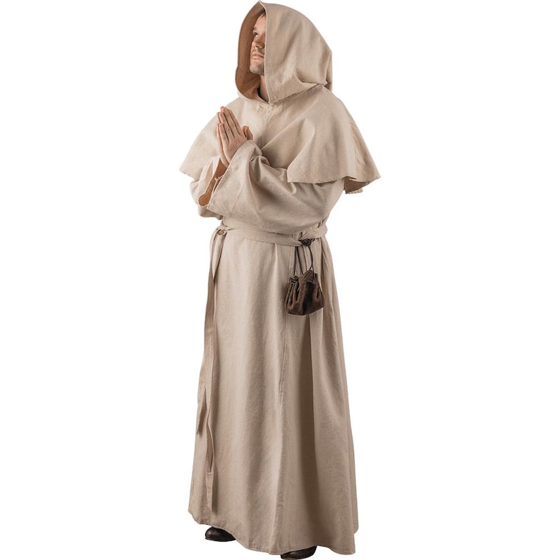 Adson Monk’s Robe, Medieval Monk Robe, Hooded Monk Robe With Belt ...