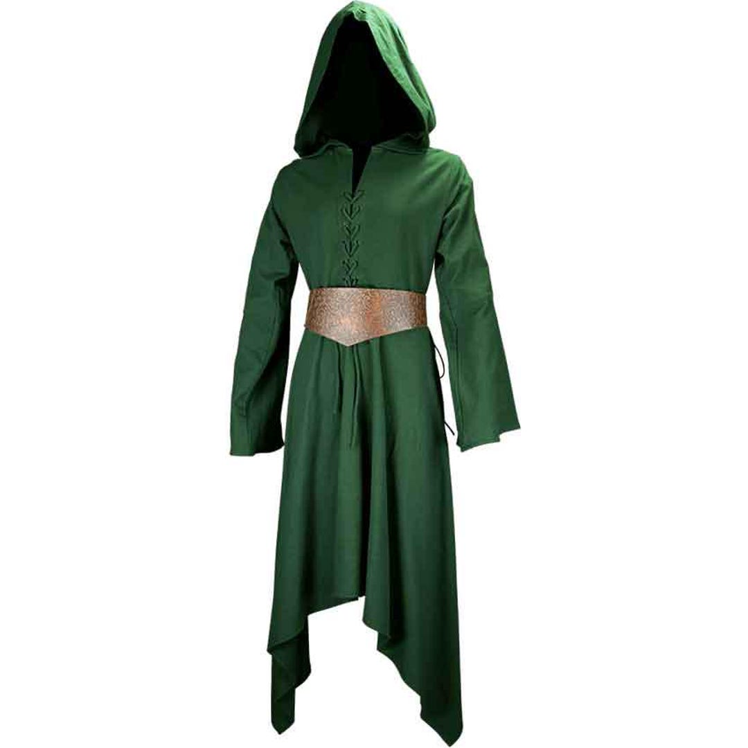 Ladies Hooded Elven Tunic, Womens Medieval Tunic, Elven Clothing ...