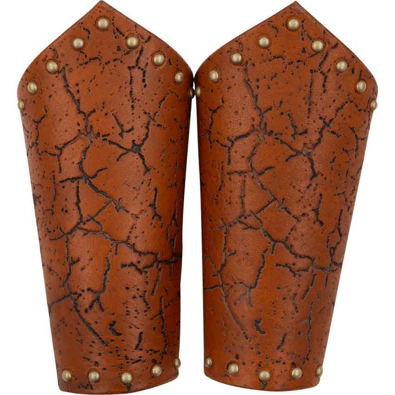 Ancient Warrior Leather Bracers Medieval Leather Bracers Leather Vambraces DK6096 image 4