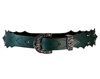 Dragonscale Leather Belt - Dragon Buckle Belt - #DK2030