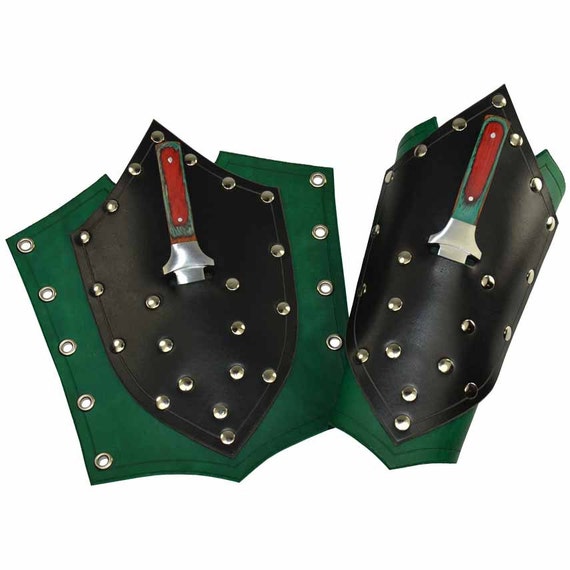 Shield Arm Bracers With Daggers Leather Vambraces DK6056 