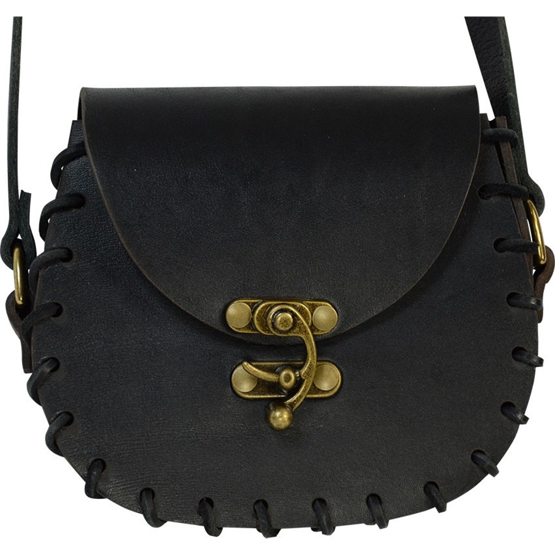 Leather Pouch with Shoulder Strap Leather Satchel DK7121 Etsy