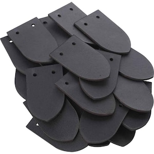 Set of 25 DIY Leather Scales - Black 5-6 oz - #DK5600-3