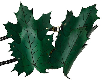 Elven Leaf Leather Greaves - Leg Armor - #DK5207