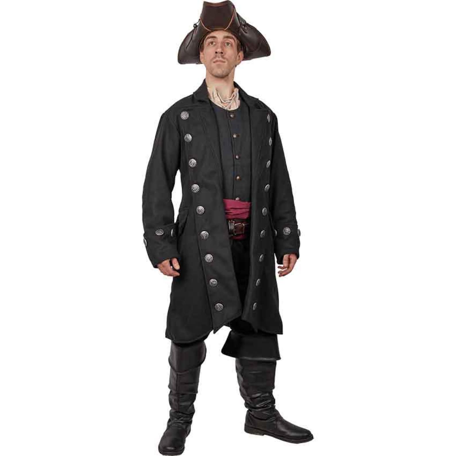 Wool Buccaneer Coat, Pirate Jacket, Captain Coat, Pirate Clothing, Ren ...