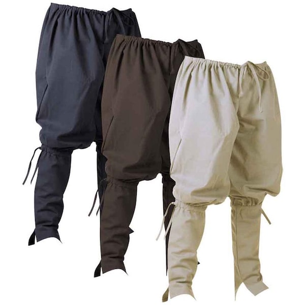 Ketill Canvas Pants, Medieval Pants, Renaissance Pants, Cotton Reenactment Pants, Viking Pants, Ren Fair Clothing