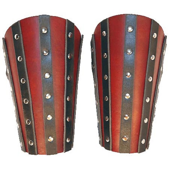 Banded Leather Arm Bracers 13/15 Oz. Leather Armour DK6008-1