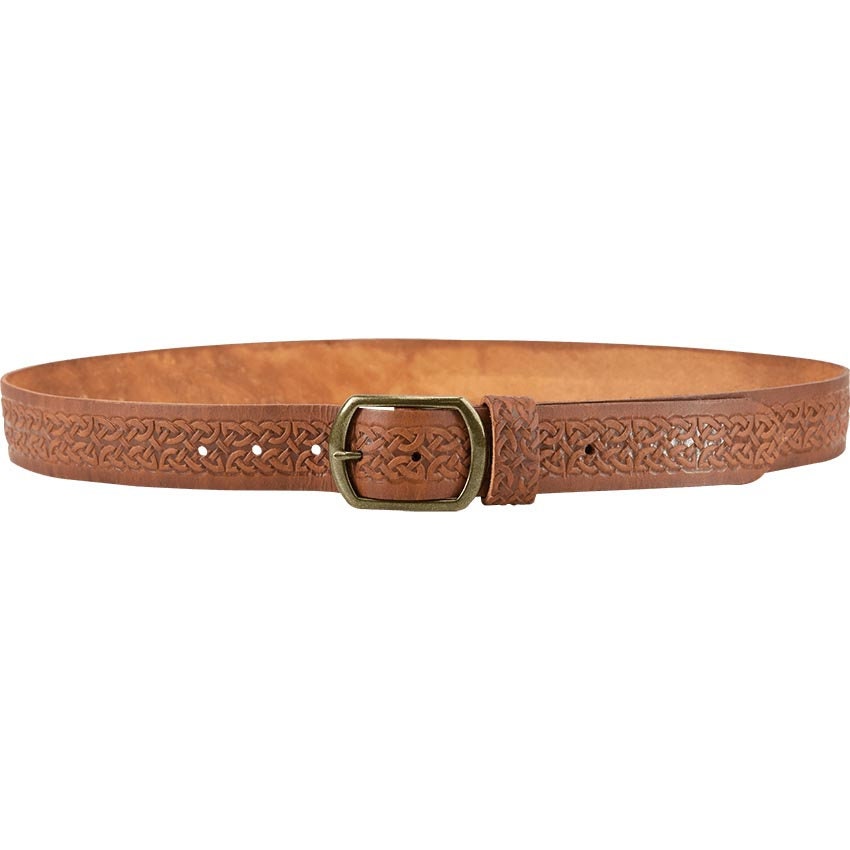 (未使用･未開封品)　Abred (Breton Celtic Folk) lok26k6 Celtic Embossed Buckle Belt - Leather Belt - Buckle Belt for