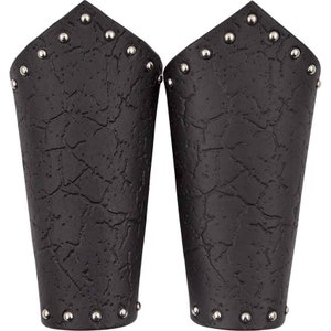 Ancient Warrior Leather Bracers Medieval Leather Bracers Leather Vambraces DK6096 image 2