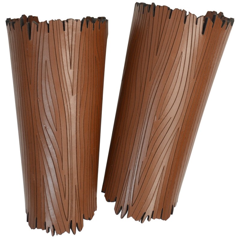 Woodland Arm Bracers Woodgrain Leather Bracers DK6078 | Etsy