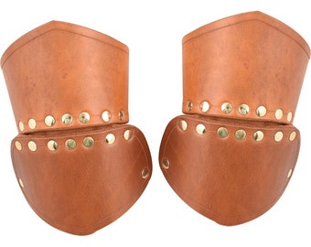 Knightly Leather Half Gauntlets - Leather Armour - #DK5301