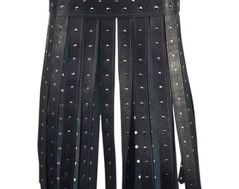Studded War Skirt for SCA, LARP, Cosplay, Reenactment - Roman Gladiator Belt - #DK2042