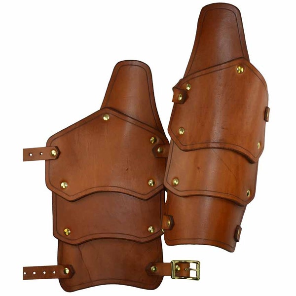 Reginald Leather Arm Bracers - Leather Vambraces - #DK6042