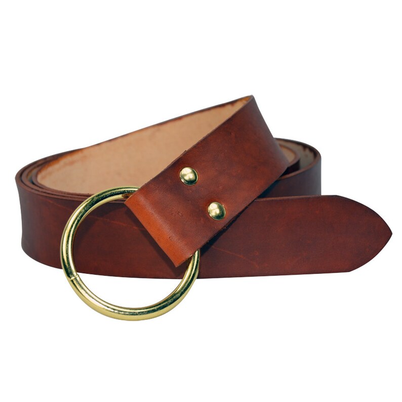 LARP #DK2000 Reenactment Medieval Leather Ring Belt for SCA Available in 5 Colors Cosplay