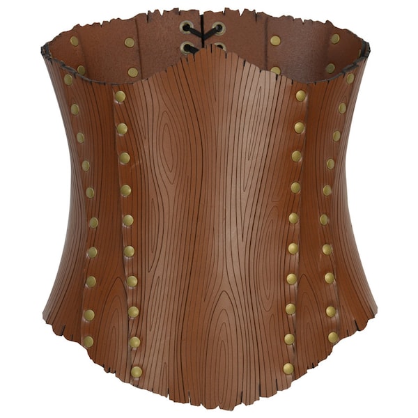 Woodland Tree Bark Corset - Hard Leather Corset - #DK7009