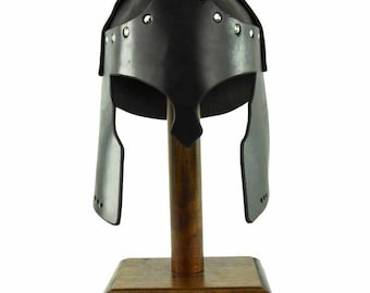 Leather Greek Helmet - Medieval Helmet - #DK5502