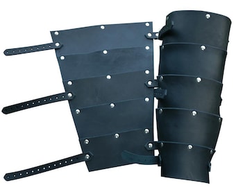 Lorica Segmenta Greaves - Leather Leg Armour - #DK5204