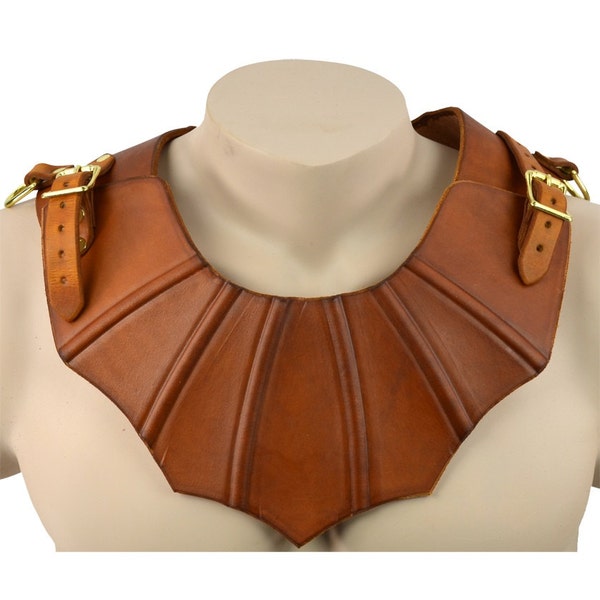 Gothic Leather Gorget - Fantasy Leather Armor - #DK5403