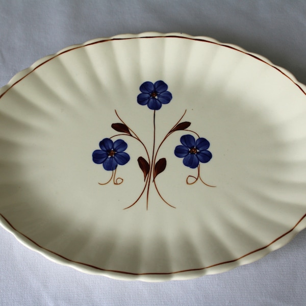 Blue Ridge Small Platter with Blue Flowers