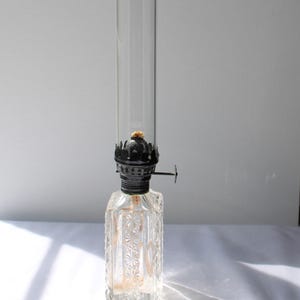 Cut Glass Miniature Oil Lamp