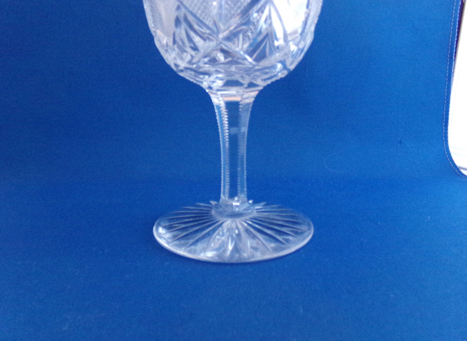 3 American Brilliant Cut Glass Goblets Etsy