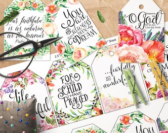 45 Printable Bible Verse Cards 3x2.5 Instant