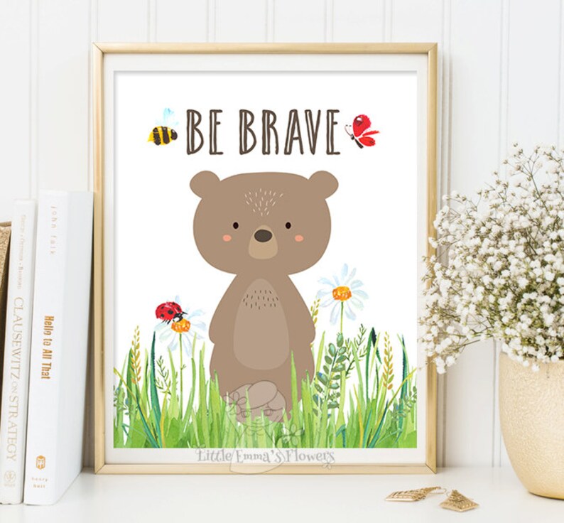 Forest wall decor woodland friends Nursery wall art print Wall | Etsy