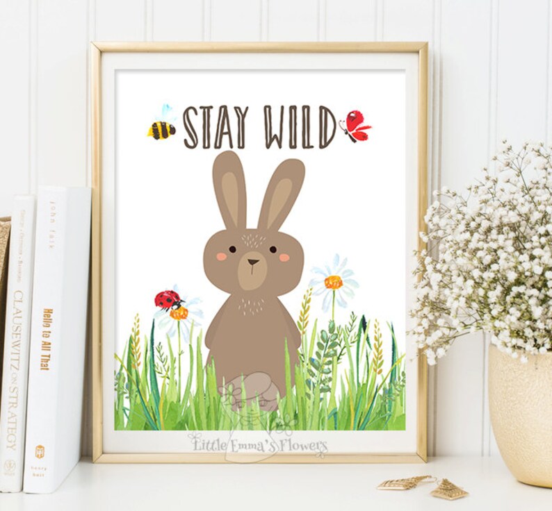 Forest wall decor woodland friends Nursery wall art print Wall | Etsy