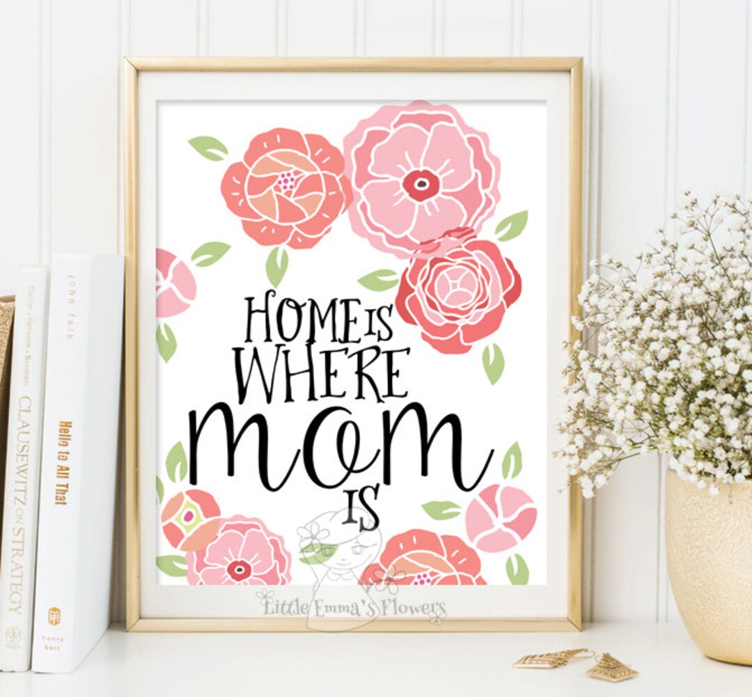 Home is Where Mom is Print Mothers Day Ideas Gifts for Mom Printable ...