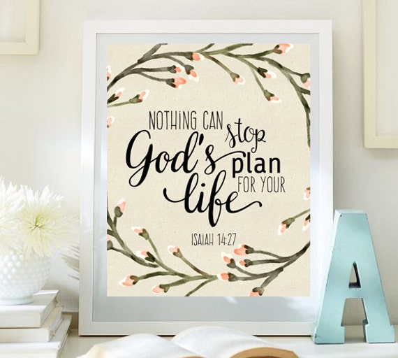 Bible Verse Print nursery wall art decor Scripture print Etsy