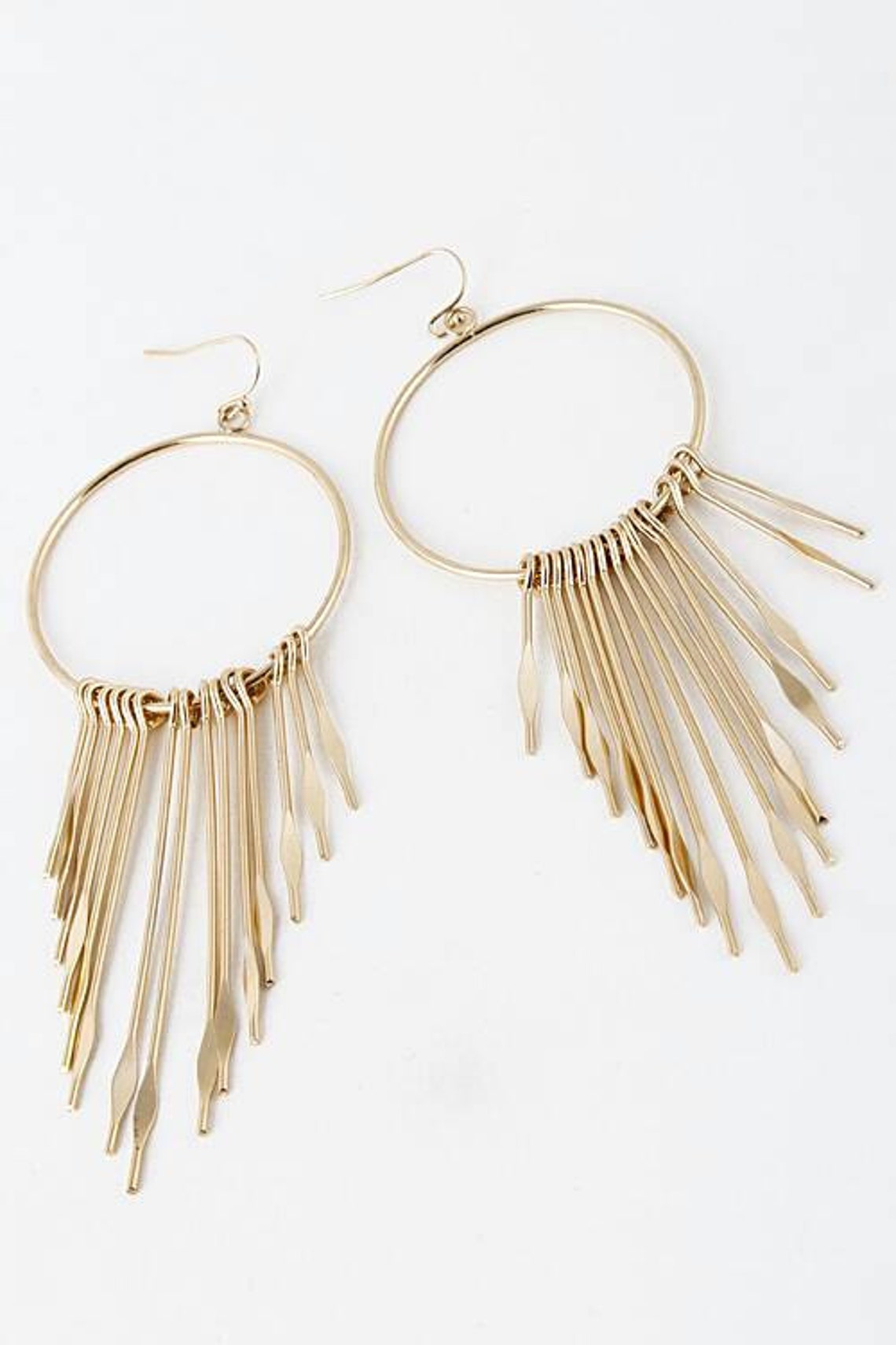 Dangle Drop Hoop Earrings fashion jewelry silver gold Etsy