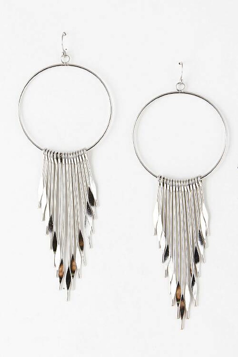 Dangle Drop Hoop Earrings fashion jewelry silver gold Etsy