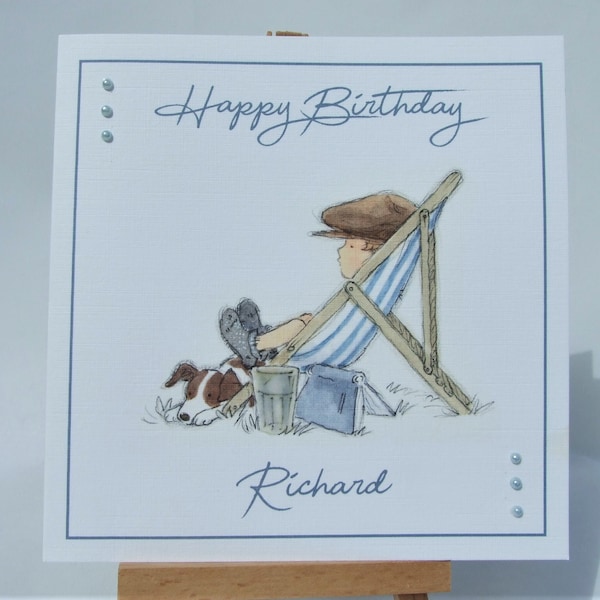 Personalised birthday card for him, Birthday card for him, male birthday card, handmade personalised birthday card, male greeting card