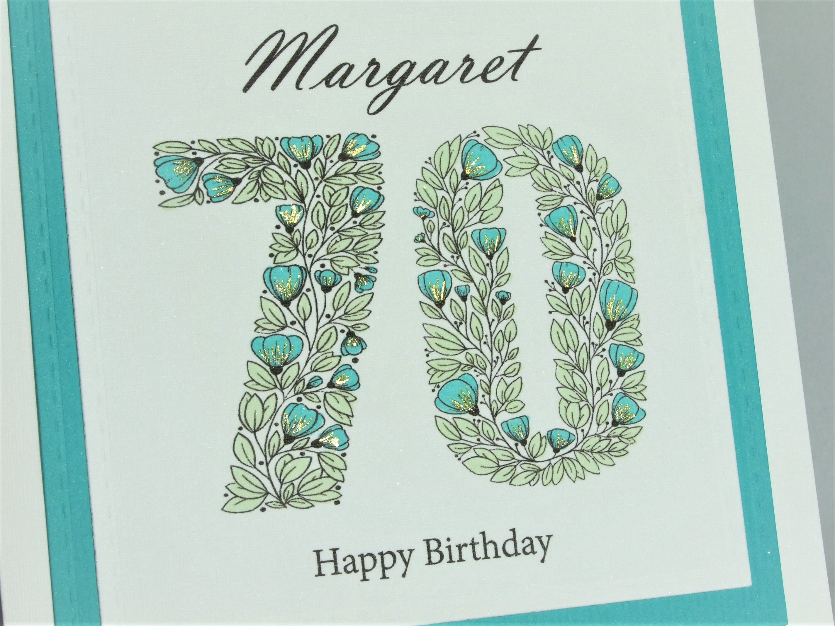 Personalised handmade 70th birthday card 70th greetings card | Etsy