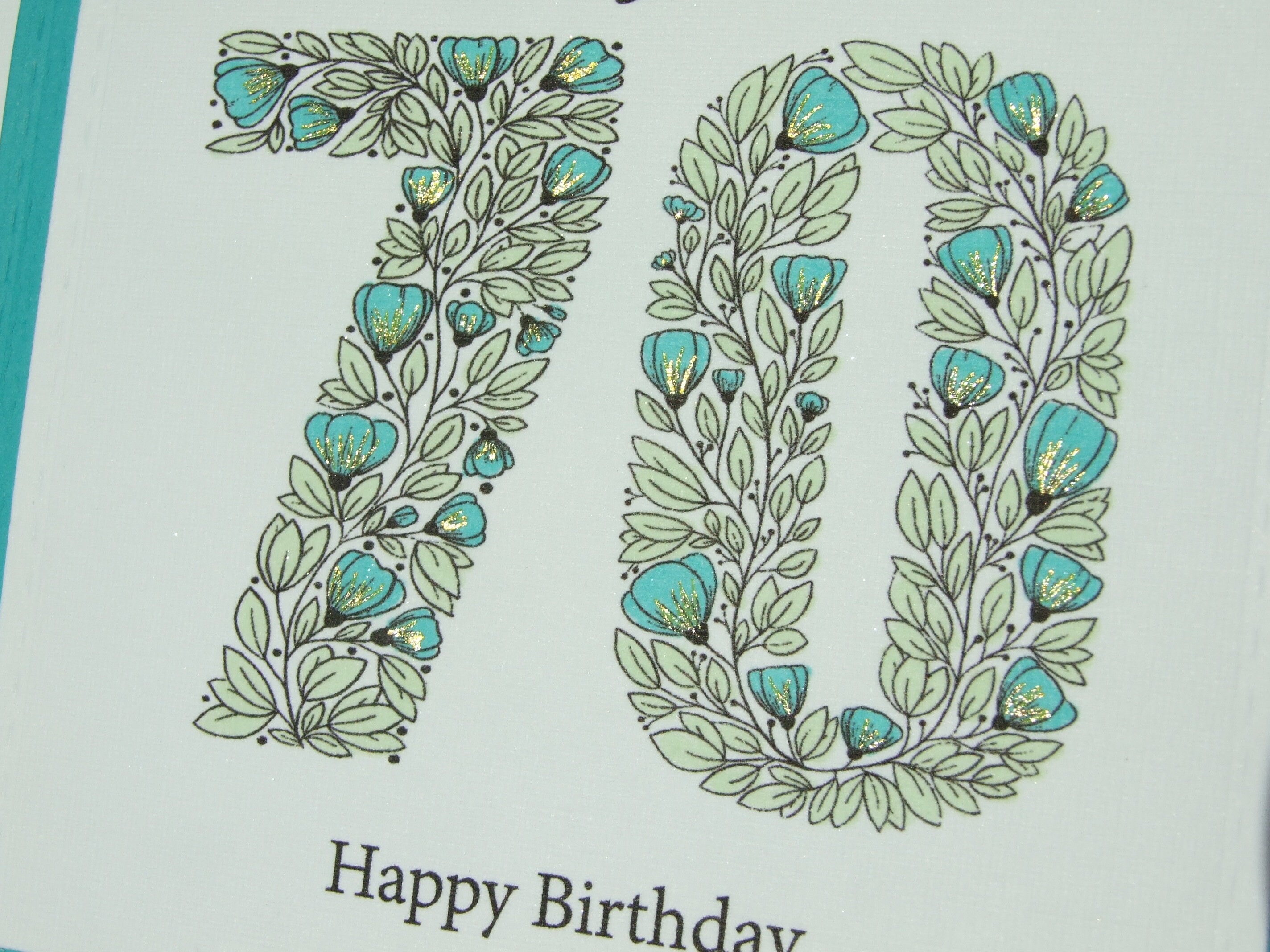 Personalised handmade 70th birthday card 70th greetings card | Etsy